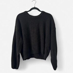 Ribbed Sweater Black H&M XL